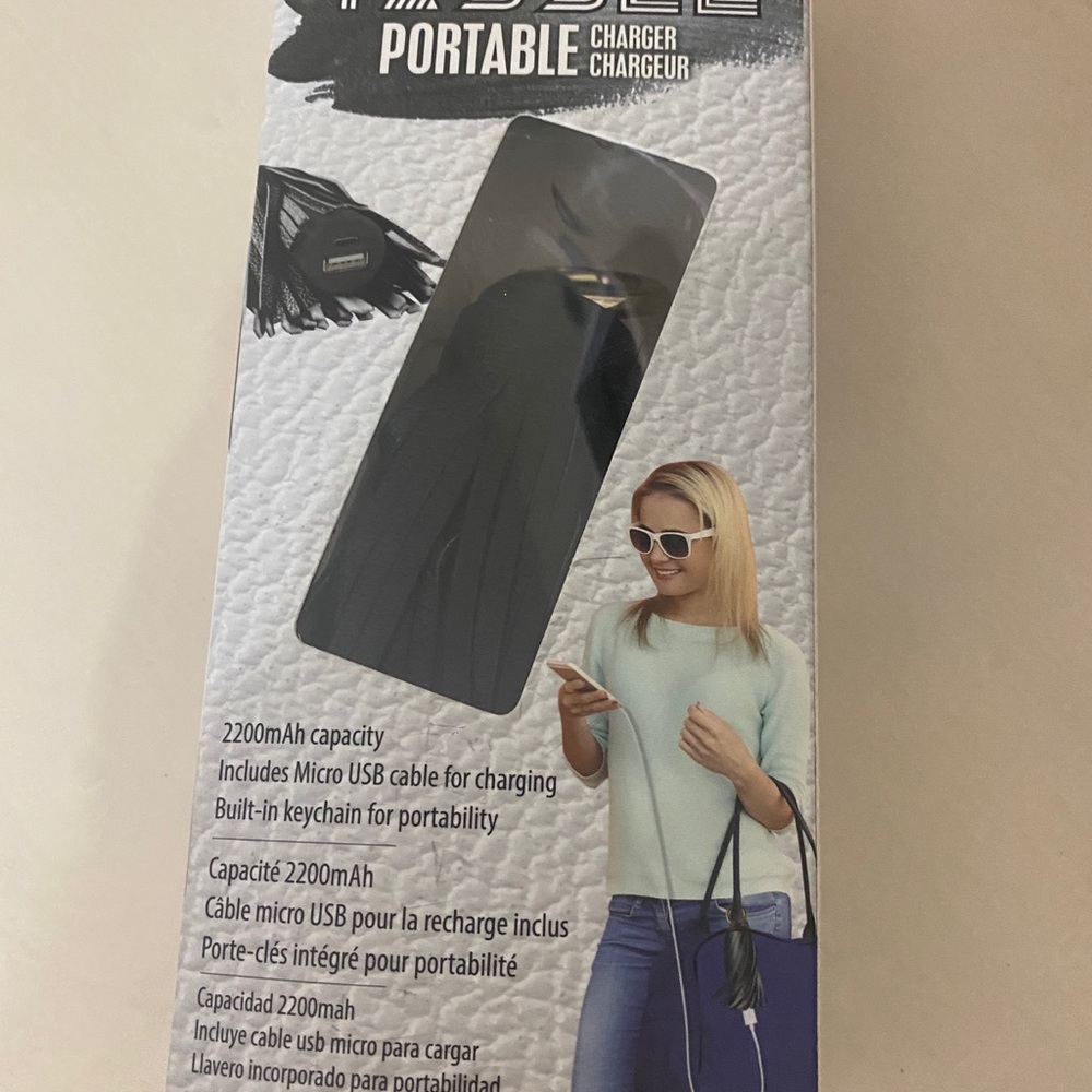 Cute portable charger tassel - hooks to your bag
